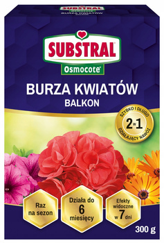 SUBSTRAL – OSMOCOTE NAWÓZ BURZA KWIATÓW DO KWIATÓW BALKONOWYCH I SURFINII 300 G