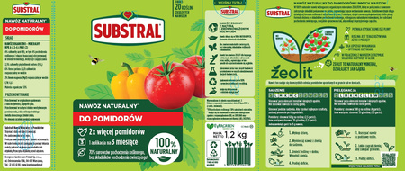 SUBSTRAL – NATURALNY NAWÓZ DO POMIDORÓW DŁUGODZIAŁAJĄCY 1,2 KG