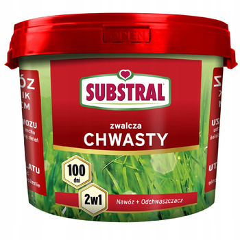 SUBSTRAL – NAWÓZ DO TRAWNIKA Z ODCHWASZCZACZEM DŁUGODZIAŁAJĄCY 100 DNI 5 KG