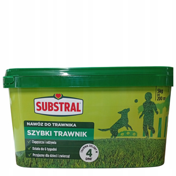 SUBSTRAL – NAWÓZ DO TRAWNIKA SZYBKI ZIELONY EFEKT W 4 DNI 5 KG